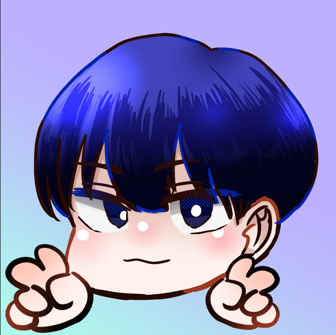 少し癖のある絵柄のアイコンを描きます ちょっと癖ある絵柄はどうですか。 イメージ1