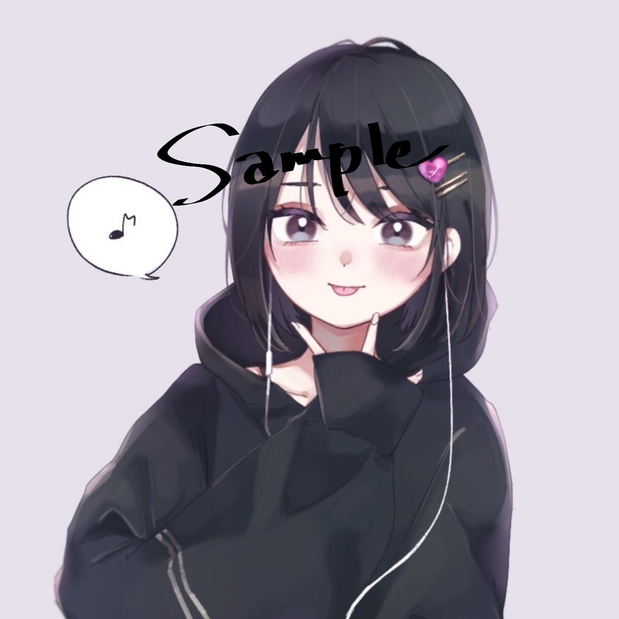 SNSアイコン制作します 可愛い女の子のイラスト描きます イメージ5