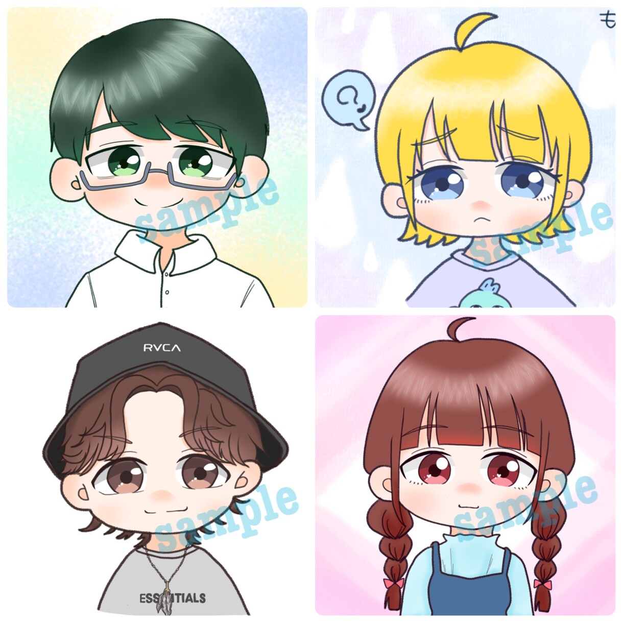 デフォルメ♡可愛いミニキャラ描きます 可愛いふわっとしたデフォルメキャラ*°✩.*˚ イメージ2