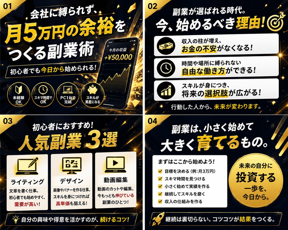 TikTokで伸びるスライド投稿を制作します TikTok用スライド投稿を制作します｜共感・バズ特化 イメージ4
