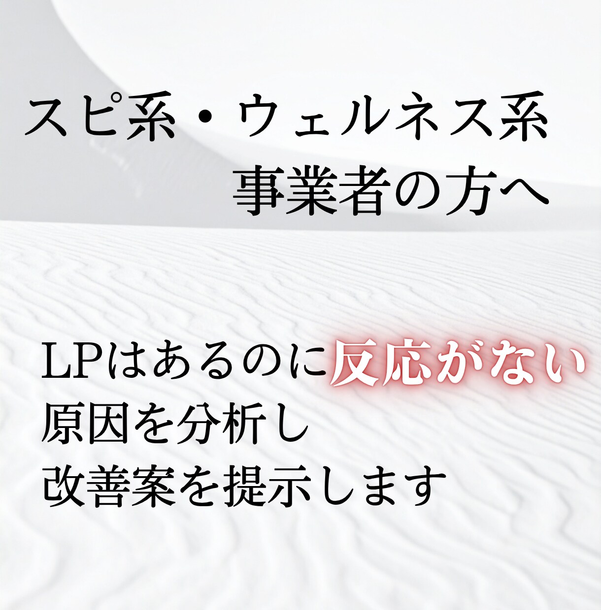 あなたのLPを診断します あなたのLPを分析し、改善点5つと優先順位をお伝えします イメージ1