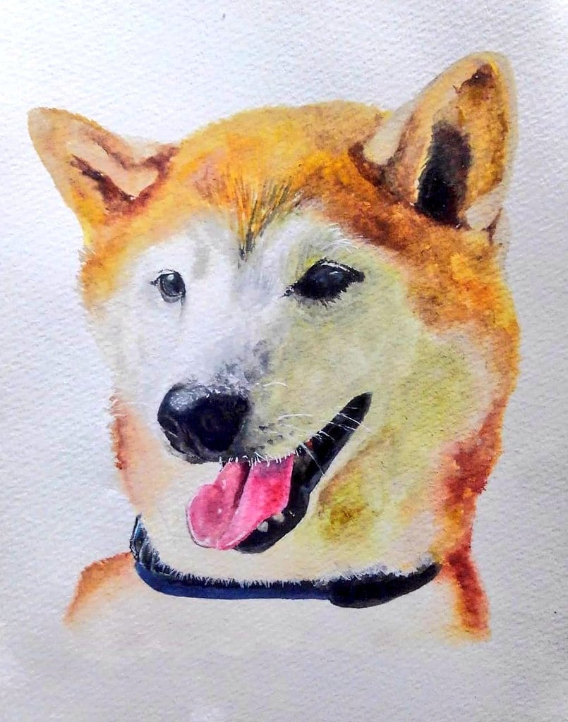 データ配送⚠大切な可愛い愛犬の似顔絵お描き致します 写真サイズの似顔絵を描きます。世界で1枚だけの手描きです。 イメージ1