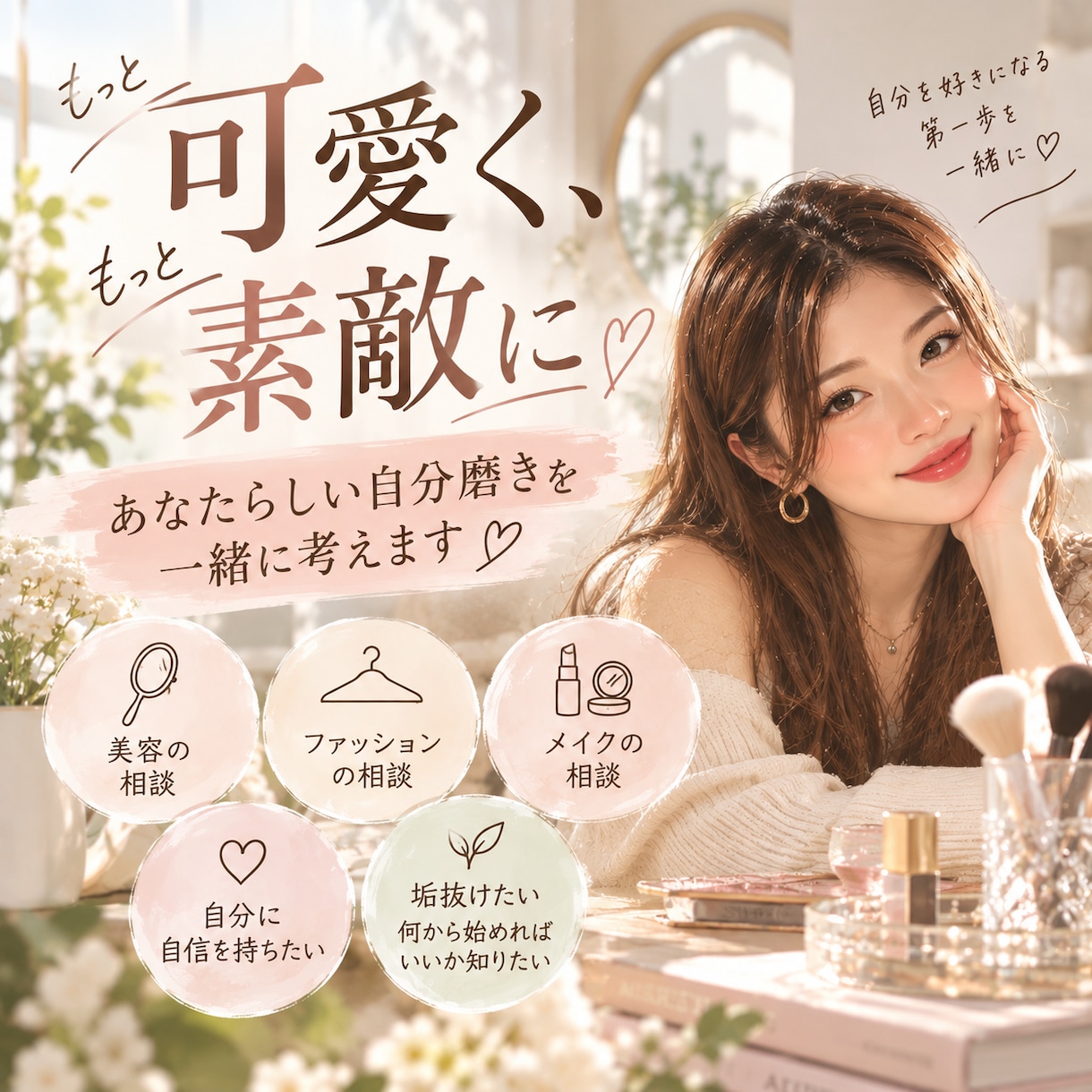 もっと素敵に♡ あなたらしい自分磨きを考えます 誰かと比べなくていい。あなたには、あなたの魅力がある！ イメージ1