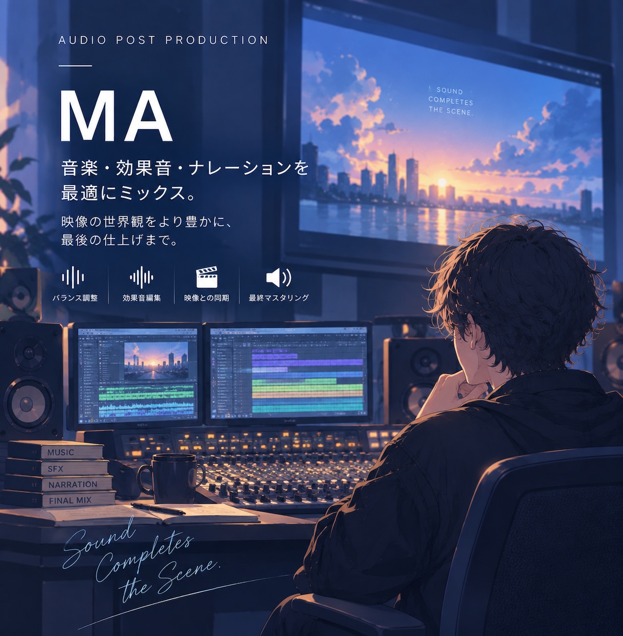 映像MA仕上げします 声・BGM・SEをまとめて映像の完成形へ イメージ1