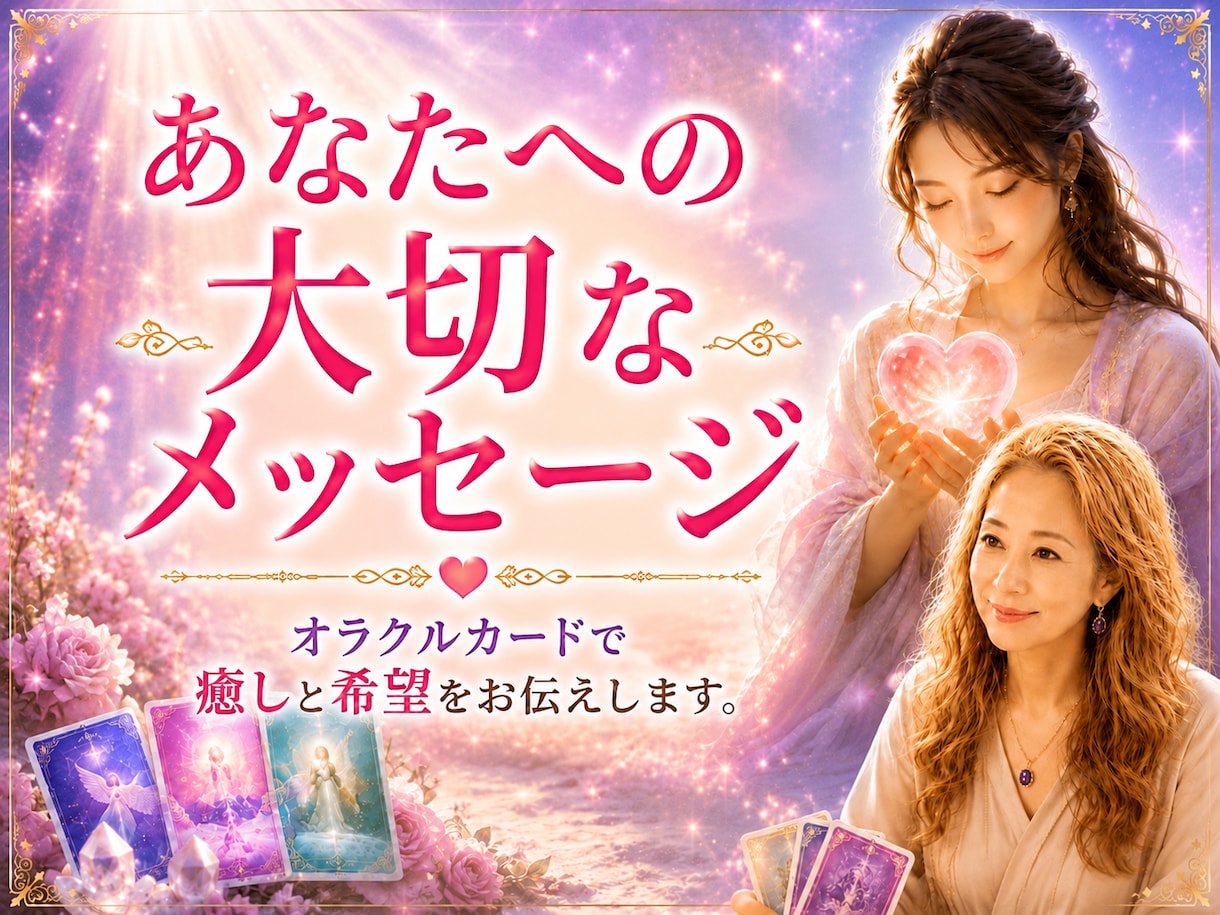 1分〜OK!オラクルカードで癒し元気をお届けします 心が軽くなると見える景色も違います。前向きに生きれるように イメージ1