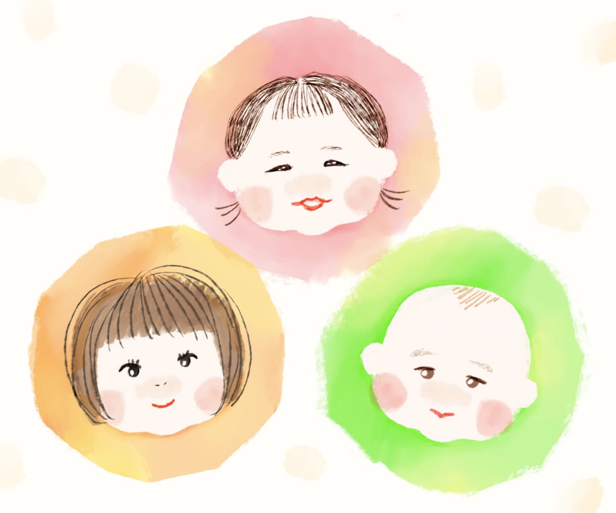 赤ちゃん・お子様のほっこり似顔絵を描きます SNSアイコンやグッズへの利用におすすめ♪ イメージ1