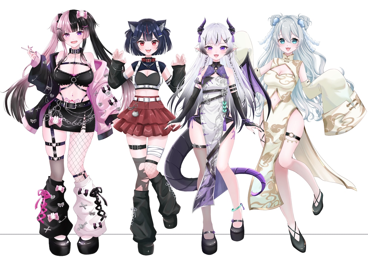 高品質なVtuber立ち絵お描きします 「世界にひとつだけの立ち絵」を心を込めて描きます。 イメージ2