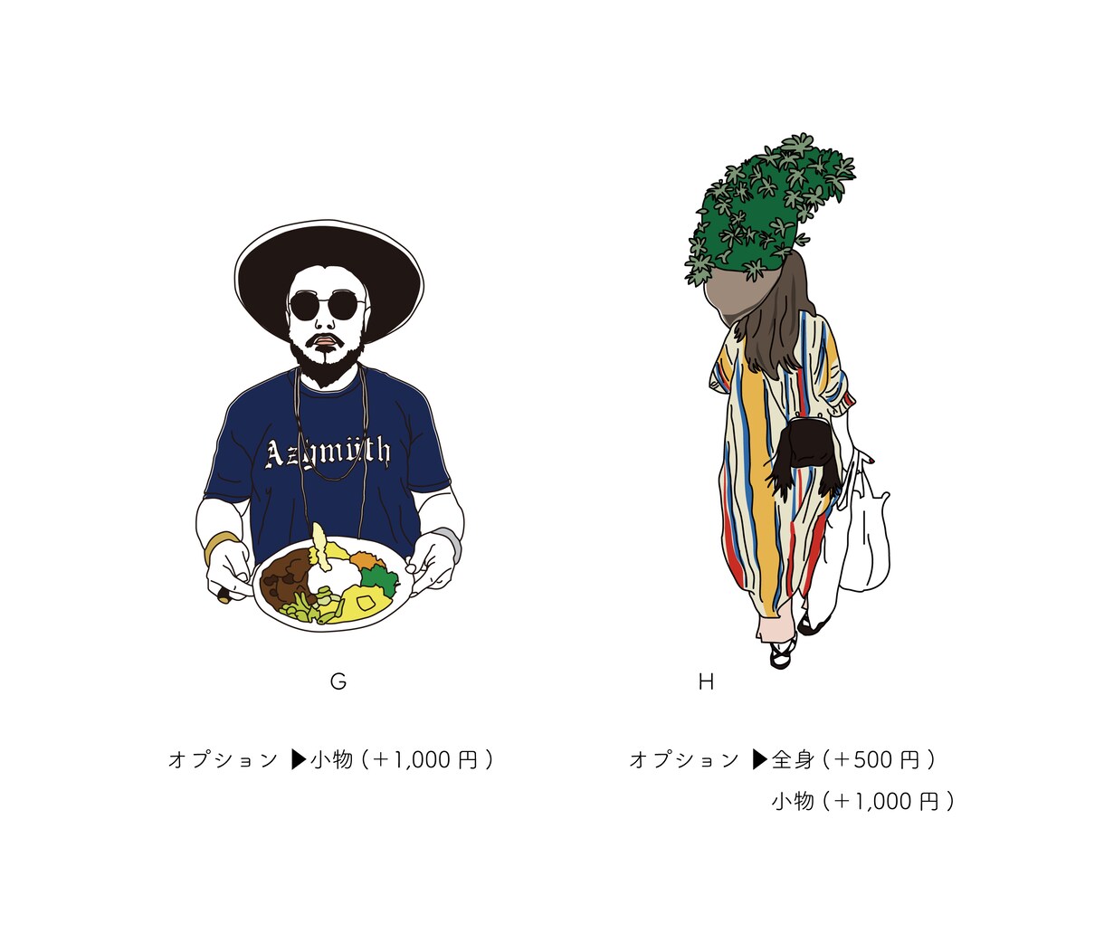 おしゃれな似顔絵(アイコン)描きます アイコン・名刺・結婚式で使える線画のオリジナルイラスト イメージ3