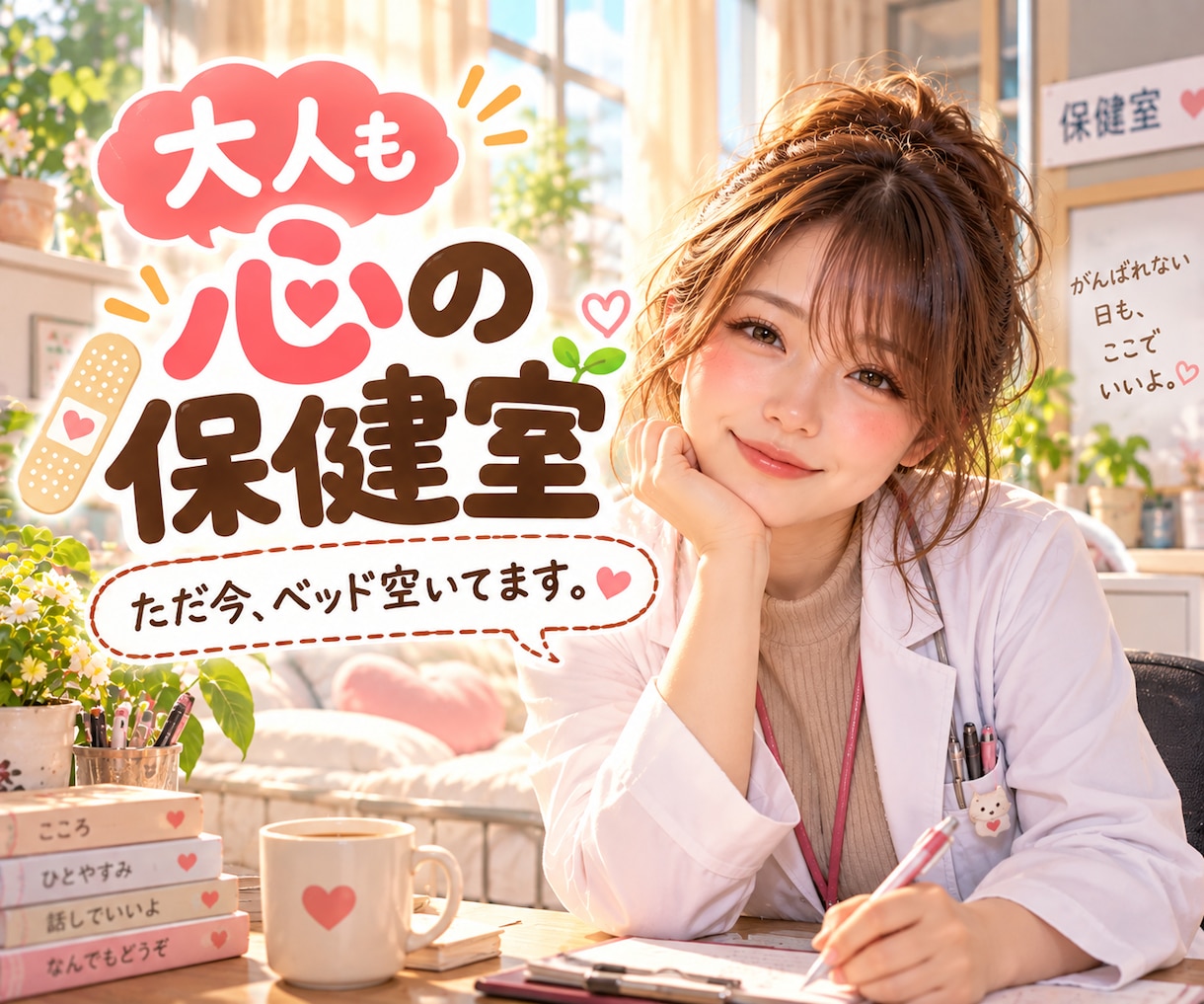 大人も｜心の保健室・ただ今ベッド空いてます 頑張れない日もありますよ｜ここで少し心を休ませませんか？ イメージ1