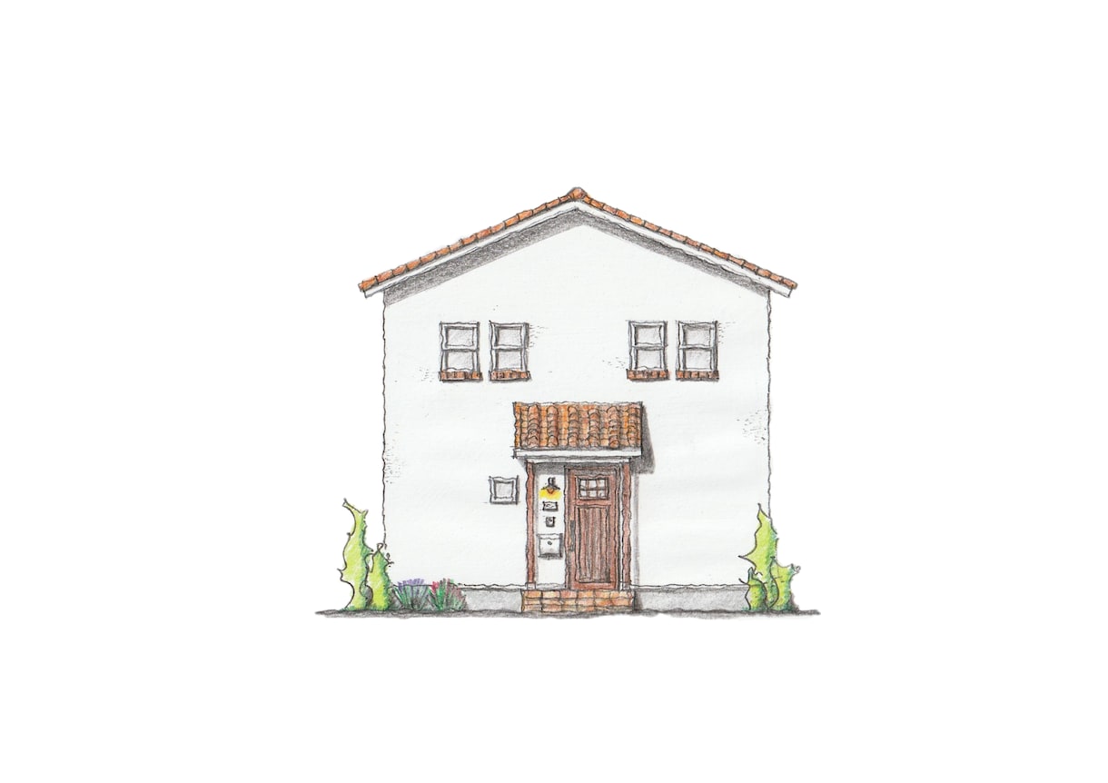 手描きで住宅・店舗などの外観図を描き起こします Webや紙媒体、記念品として可愛らしい外観を手描きします イメージ3