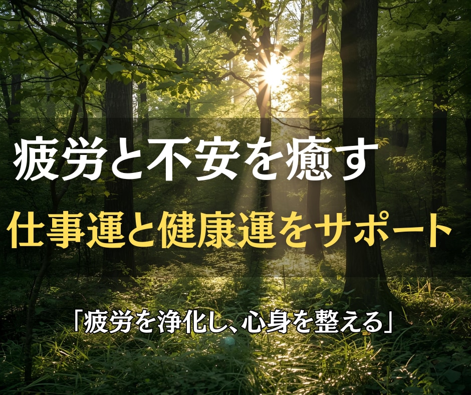 疲れを癒し仕事運と健康運を整える鑑定をお届けします 内側から整えて、仕事も日常もスムーズに動き出す流れを イメージ1