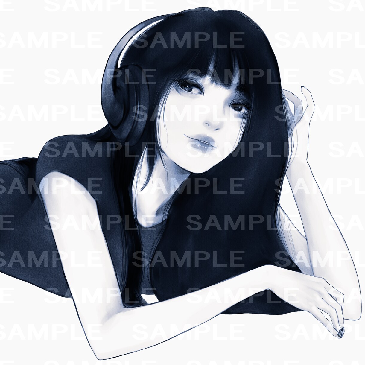 モノクロイラスト描きます SNSアイコンなど、ぜひお気軽にご相談下さい イメージ8