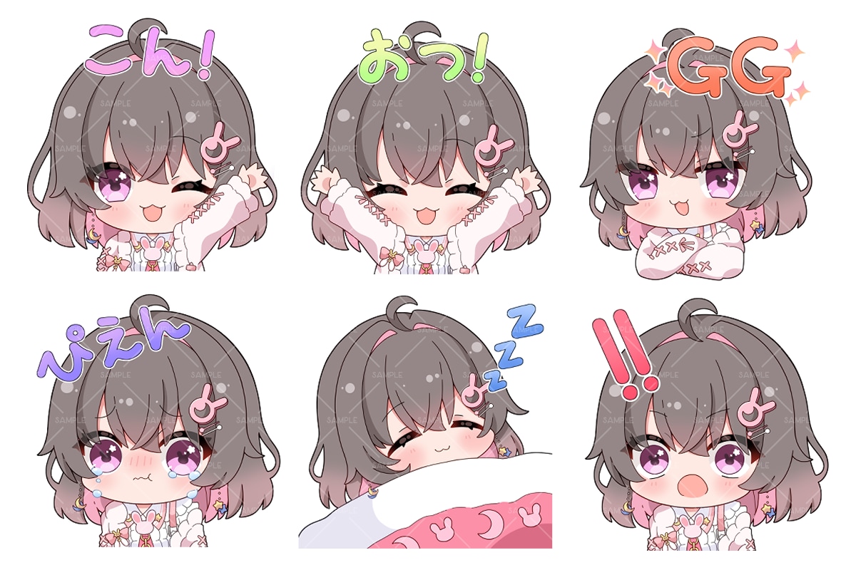 商用利用OK♪可愛いミニキャライラスト描きます Vtuberさんのグッズなどに！ イメージ7
