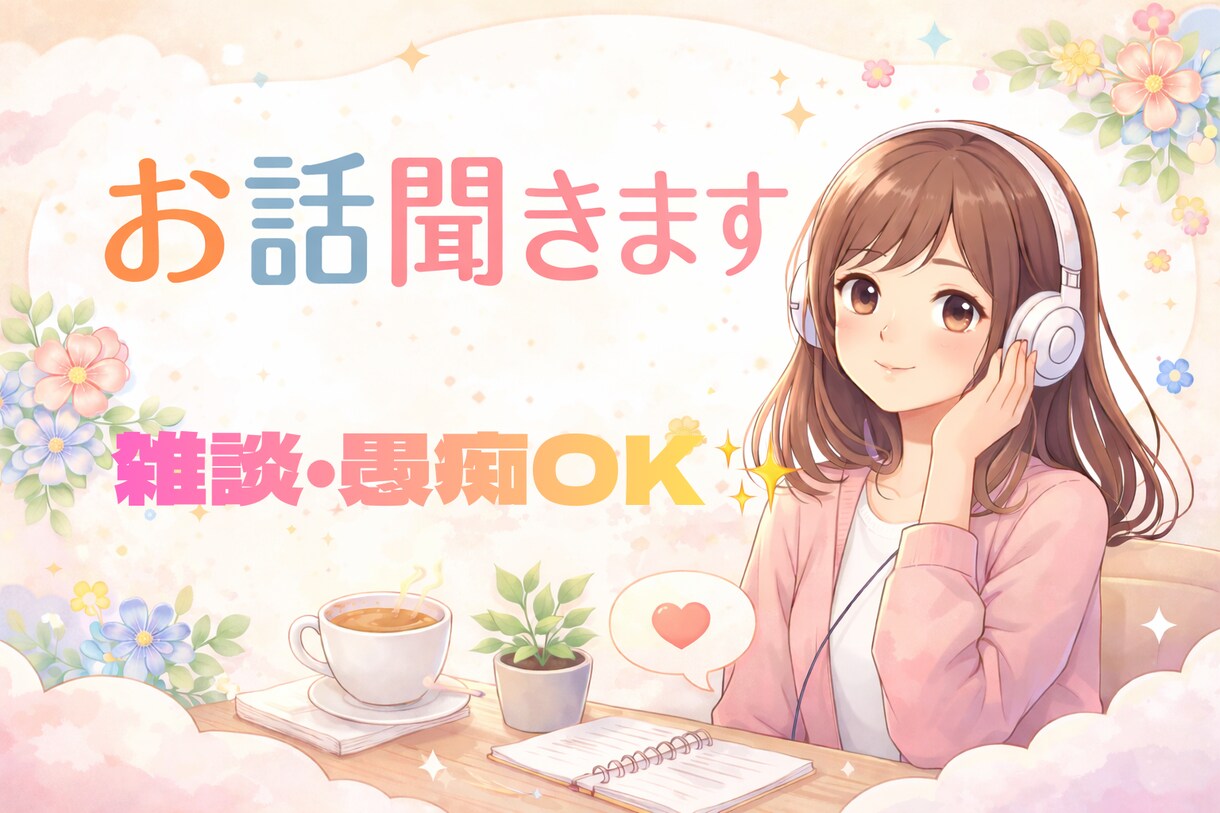 ちょっときいてー！をめっちゃ聞きます ちょっとした悩みや雑談お気軽にどうぞ✮*｡ﾟ イメージ1