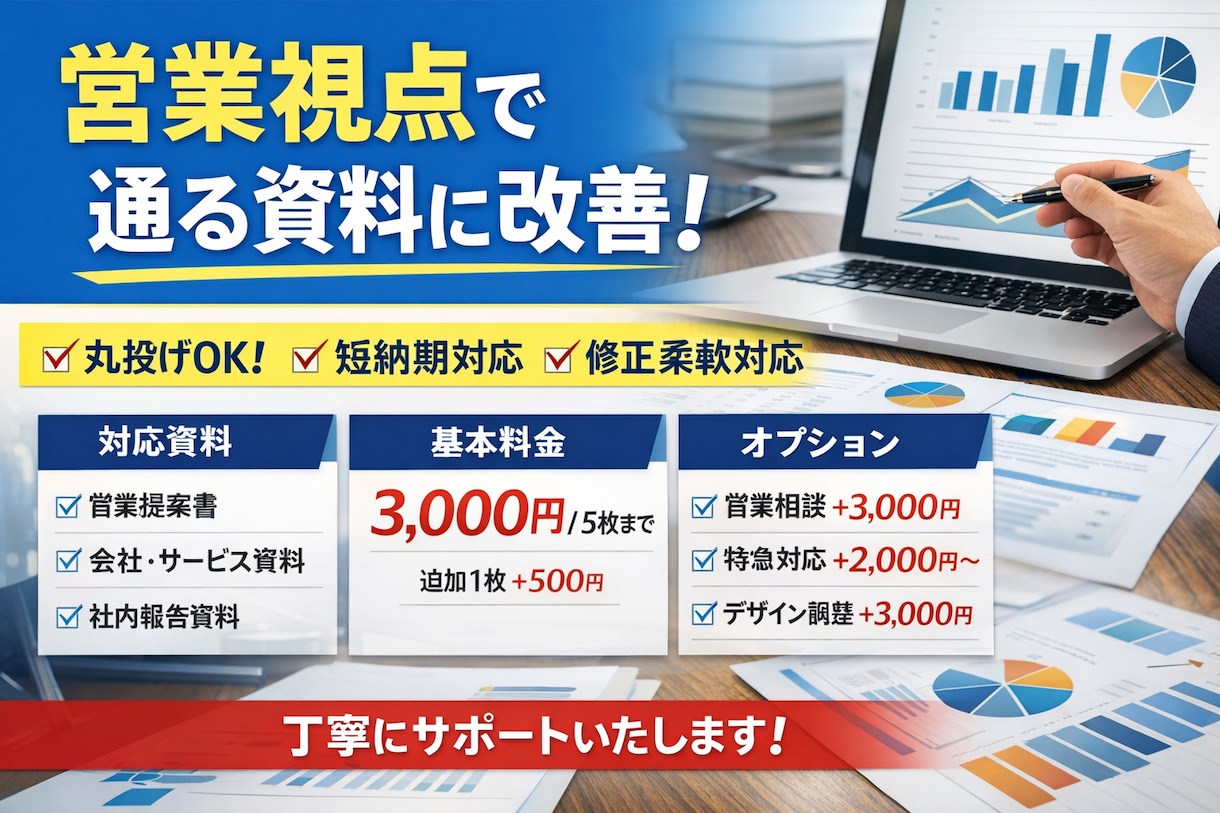 営業視点で刺さる提案資料・営業資料を作成します BtoBの営業を10年の経験で丸投げOK・短納期対応します イメージ1