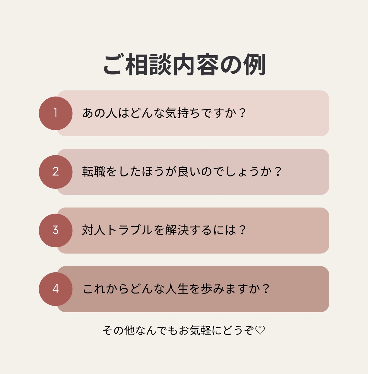 1日1名限定！ワンコイン500円で占います 恋愛 仕事 金運…未来からのメッセージを受け取りませんか？ イメージ2