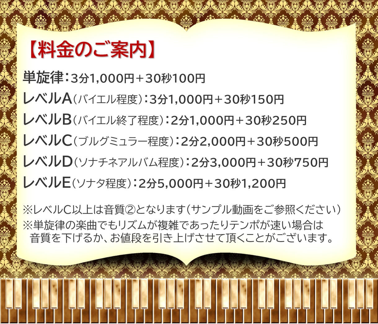 ピアノ演奏や伴奏の音源を録音、お送りします お手本、歌や楽器の音取りに！伴奏もOK◎移調楽器も受付中！ イメージ5