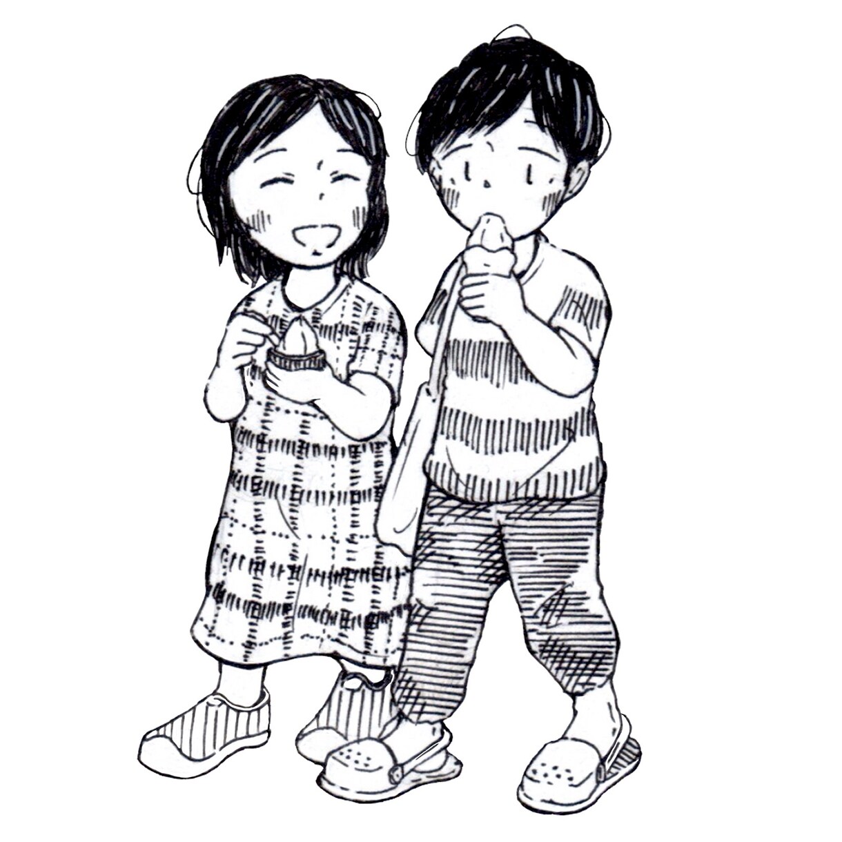 温かみのある手描きイラストを制作します 日常の一場面を、懐かしく、やさしいアナログタッチで描きます イメージ7