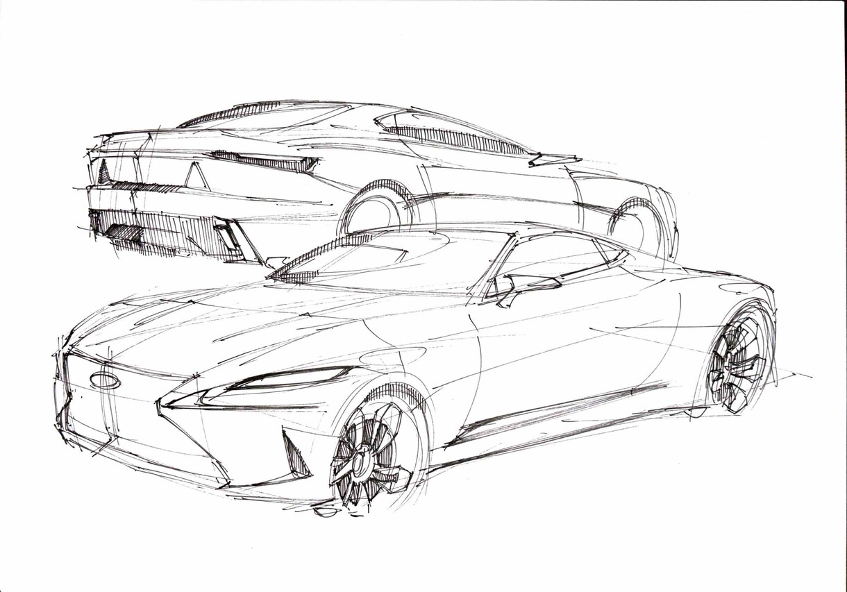 リクエストをもとに車のイラストを描きます サインペンでA4紙にスケッチします イメージ4