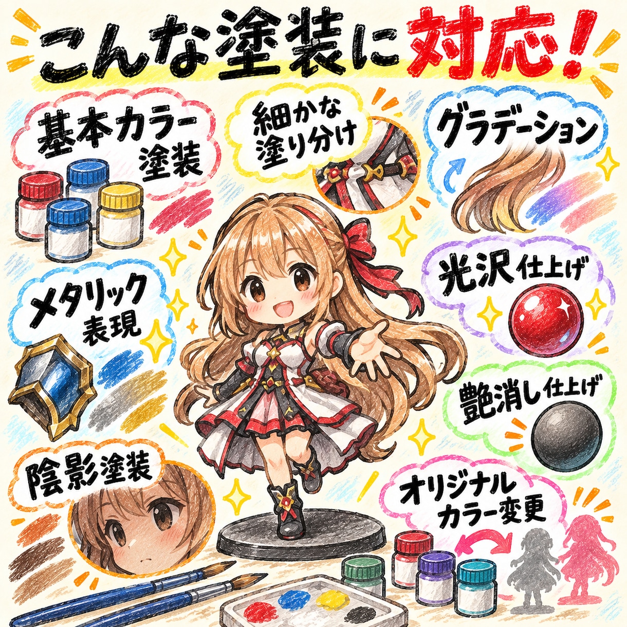 大切なフィギュアを、丁寧に塗装します 未塗装フィギュアを、理想の一体へ。 イメージ8