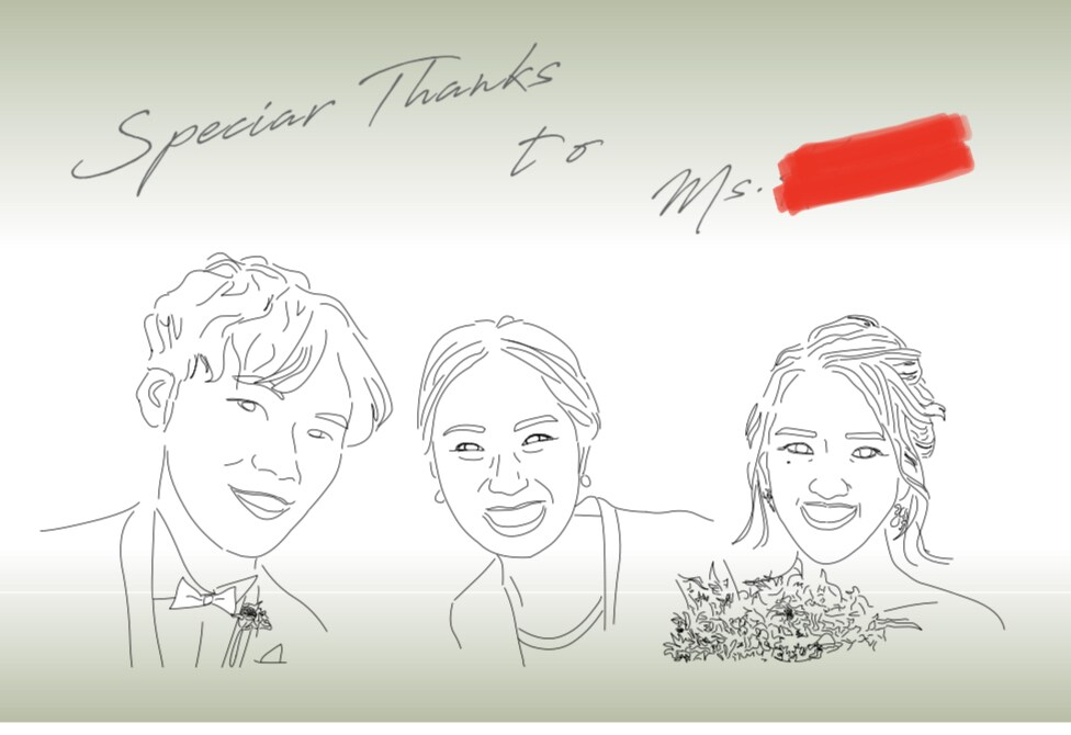 オシャレ似顔絵書きます 単色シンプル似顔絵、お祝い、プレゼント、結婚式DIY等に。 イメージ3