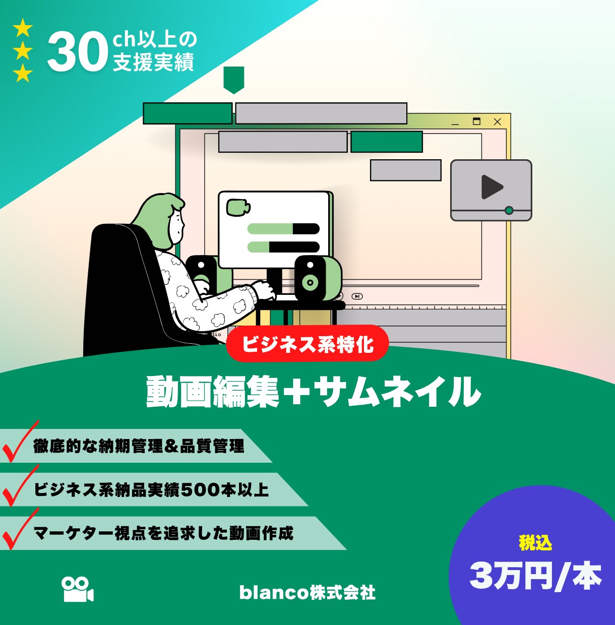 企業様向けにYouTube動画編集をサポートします 【ビジネス系特化】高品質×納期厳守で安心の動画編集 イメージ1
