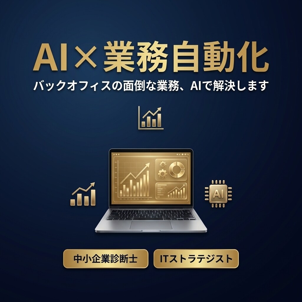 管理部門のAI活用×業務効率化を提案します 中小企業診断士・ITストラテジストが管理部門のAI化を支援！ イメージ1