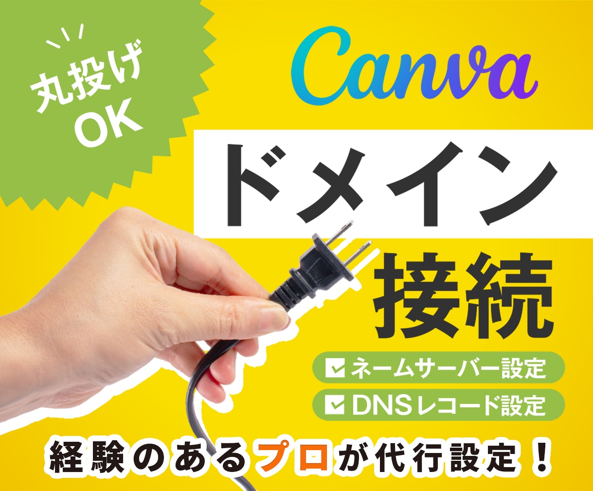 Canvaのドメイン連携・エラーを即日で解消します ドメインDNSの知識不要。ログイン情報の共有だけで完結します イメージ1