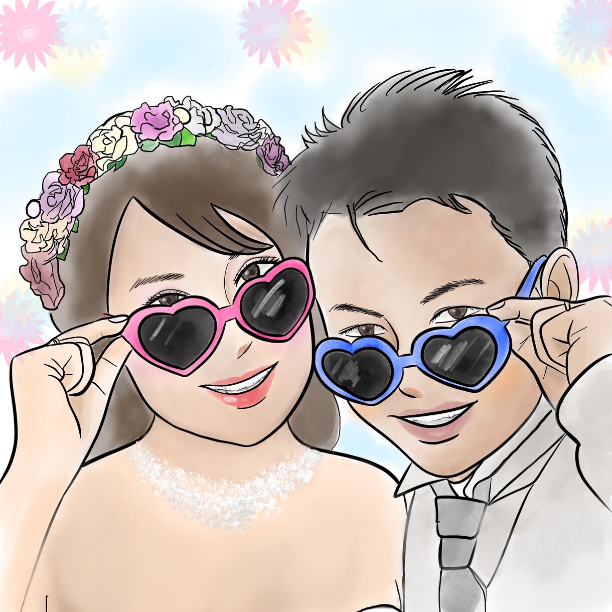 似顔絵を描きます レトロな風合いや暖かみのあるイラストが得意です☆ イメージ2