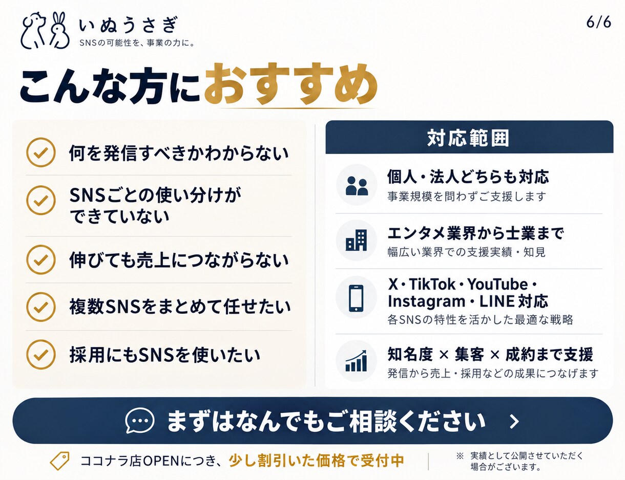 ココナラ店OPEN記念割引。プロがSNS顧問します 貴社の全てのSNSアカウントを総合的に運用します。 イメージ6