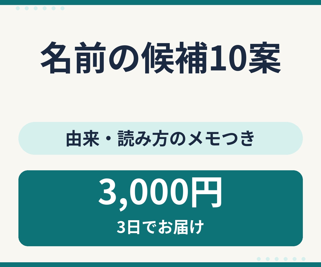 商品名や屋号の候補を、由来つきで10案出します 読みやすさ・覚えやすさ・由来を添えて提案します イメージ1