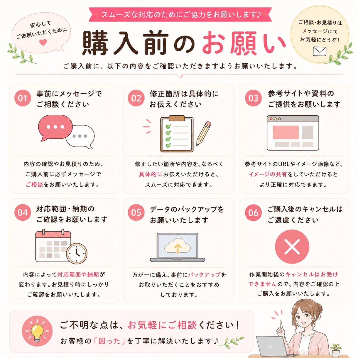 ホームページの文字修正・画像変更を代行します Wordpressの小さな修正もお気軽にご相談ください。 イメージ5