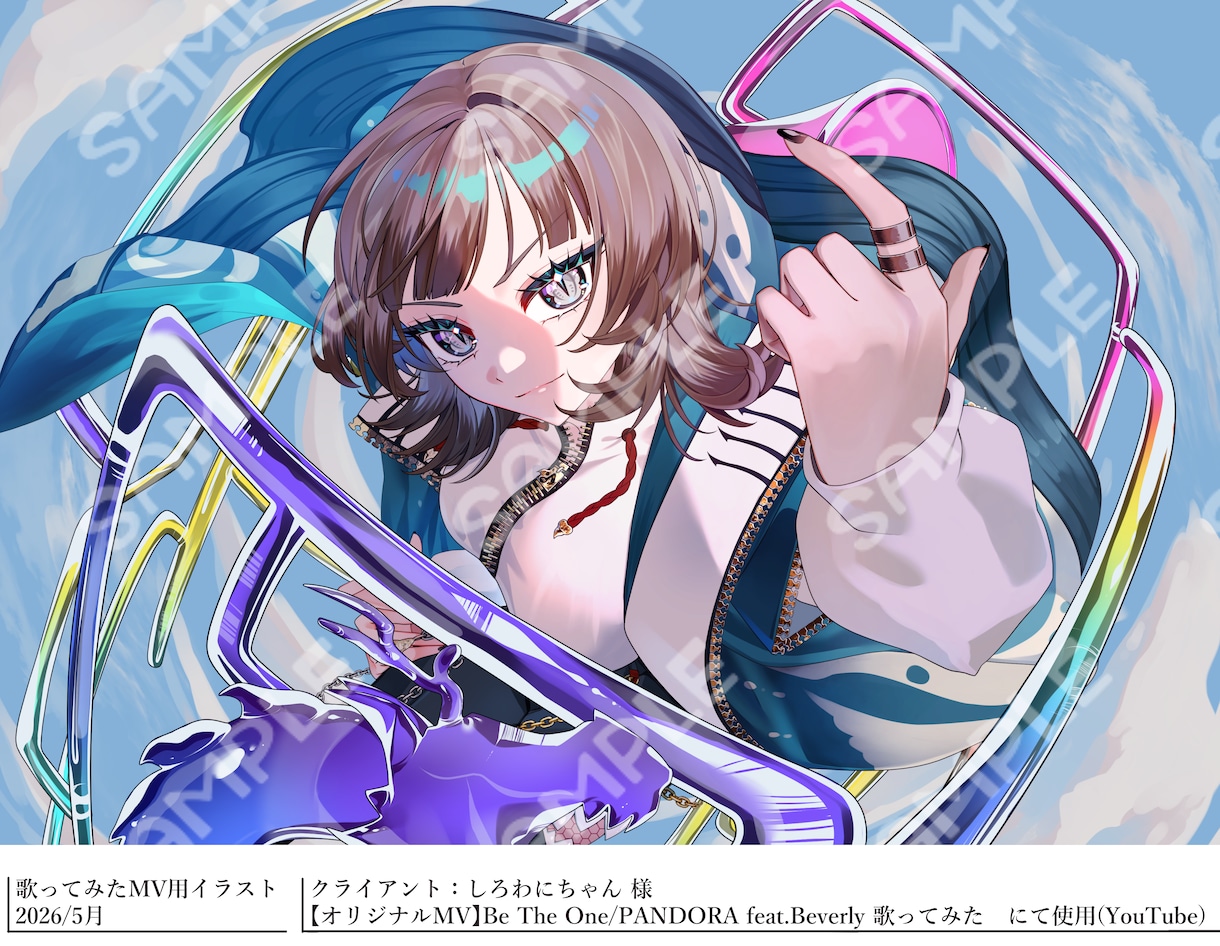 キラキラで最高に綺麗なキャラクターイラスト描きます 商用利用OK！印象に残る高クオリティイラスト制作します イメージ3
