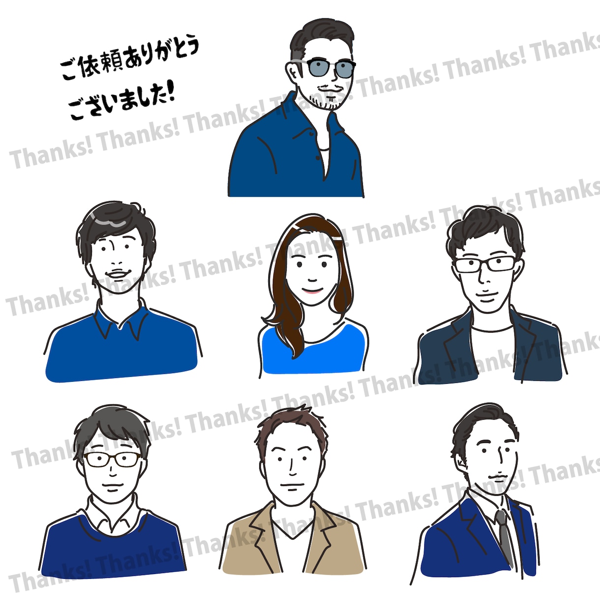 フラットでおしゃれな雰囲気線画アイコンお作りします ブログ、SNS、名刺、ワンポイントからビジネスまで幅広く！ イメージ5