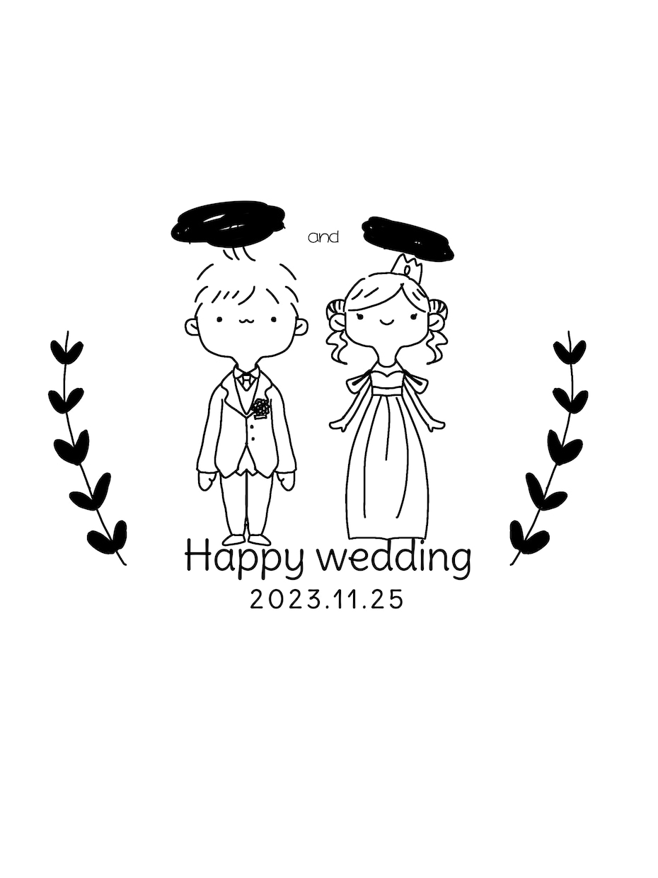 ウェディング用、記念日用などなどイラストをかきます この間結婚式を挙げた卒花が描きます！ イメージ2