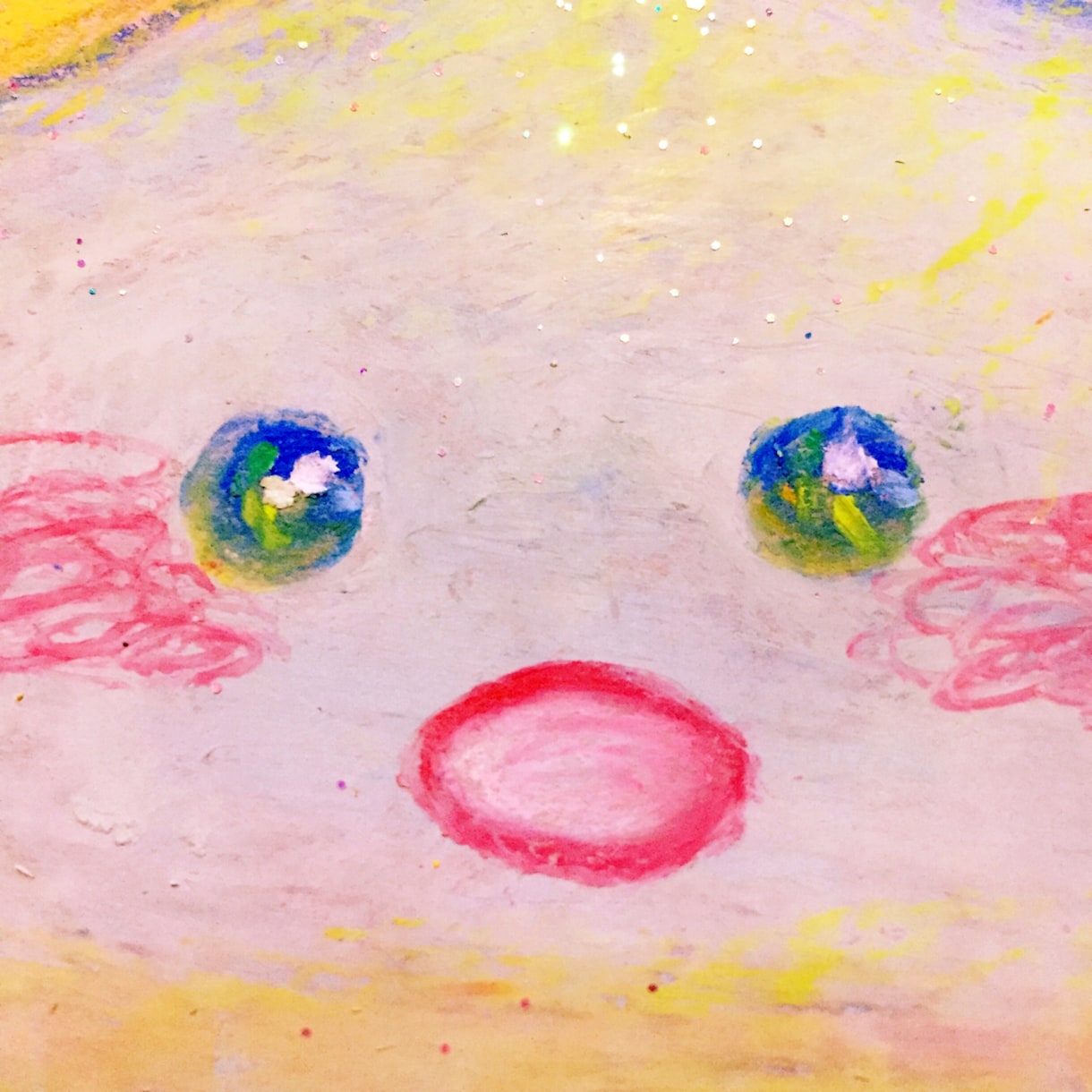 クレヨンで似顔絵アイコンかきます かわいいクレヨンのゆるふわキラキラタッチ イメージ1