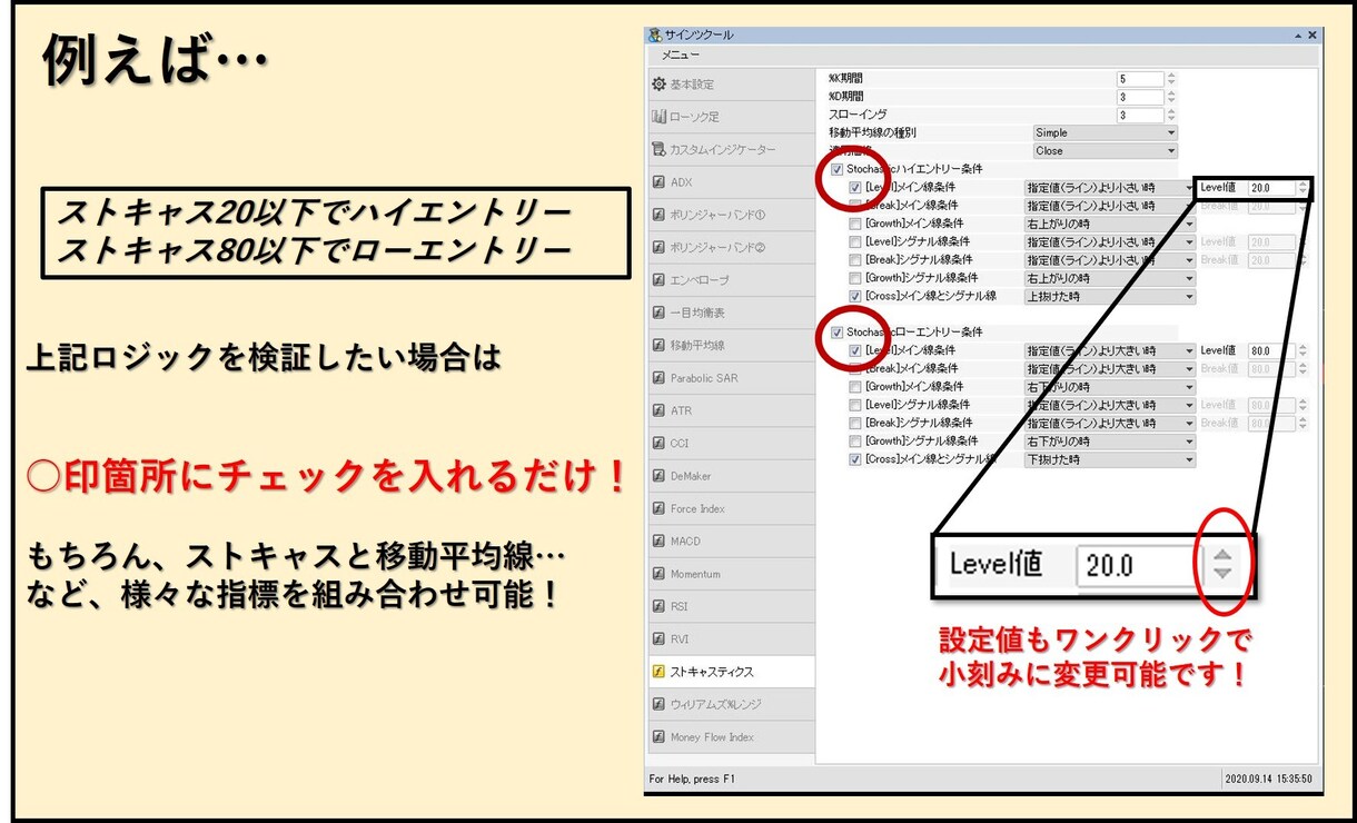 人気ツール サインツクールを提供します 誰でもサインツールが作れる・検証ができるインジケータ！ イメージ3