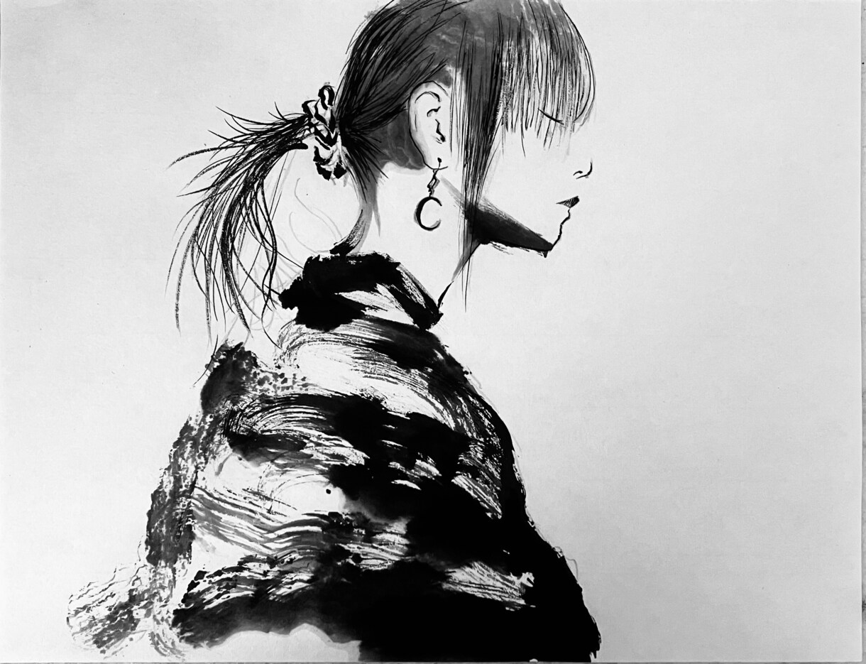墨絵(データ納品)を描きます ご希望のイメージを墨絵で表します イメージ3