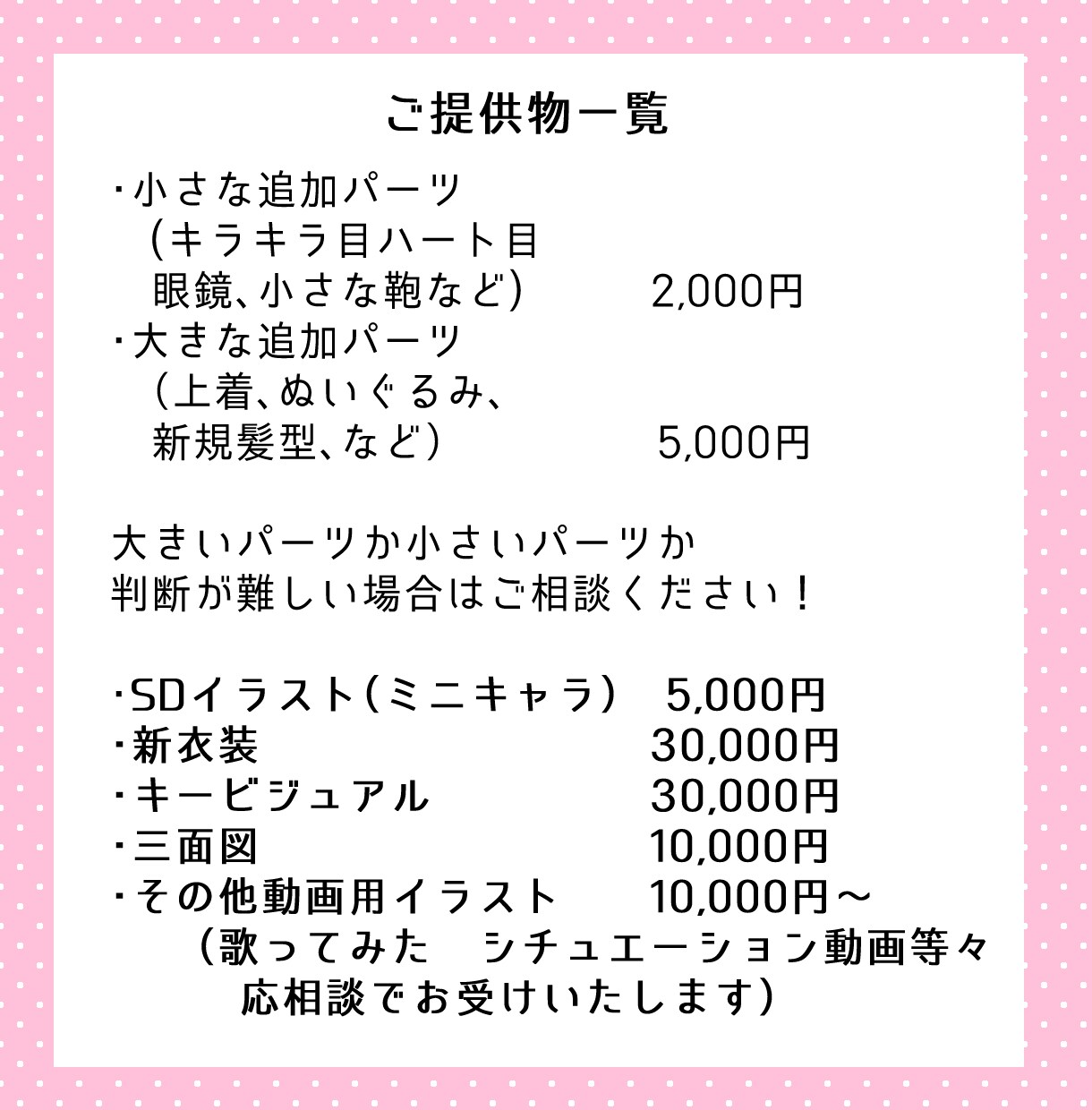 vtuber様の追加依頼はこちらでお受けいたします ご依頼いただいたvtuber様の追加ご依頼お受けします イメージ2