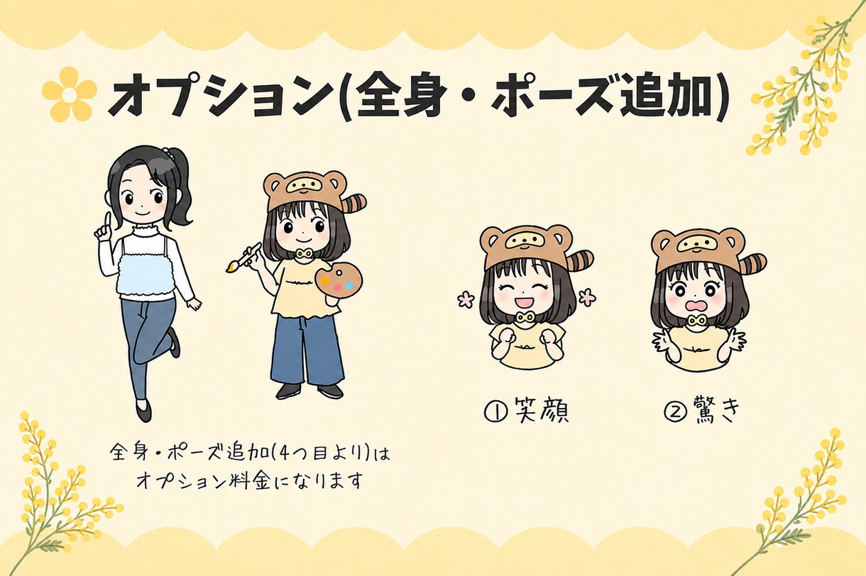 自分らしいSNSに！オリジナルちびキャラ描きます 表情豊かな3ポーズ付き！あなたの発信にぴったり寄り添います イメージ3
