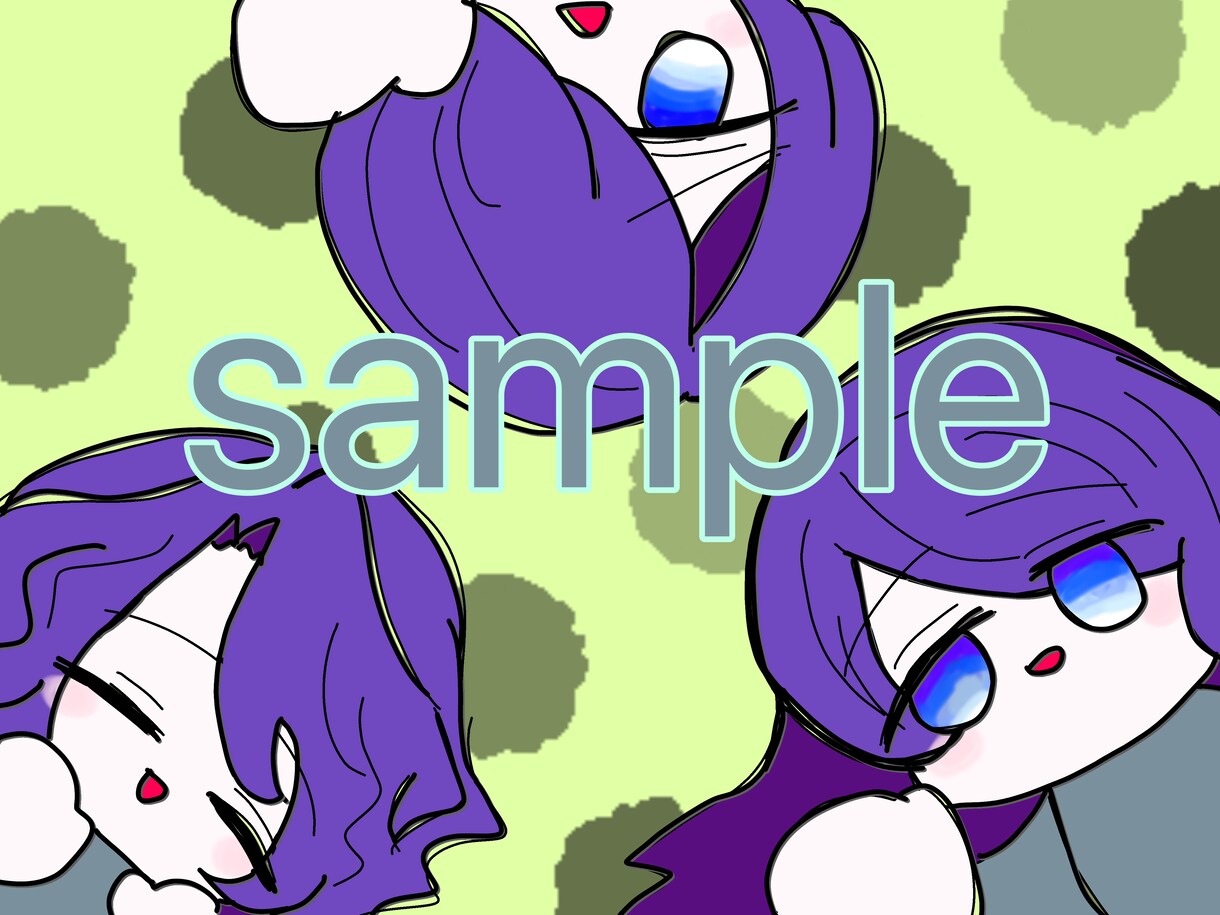 著作権譲渡可◎SNSのアイコンイラスト製作承ります ウォーターカラーの透明感溢れるゆるかわテイストです。 イメージ3