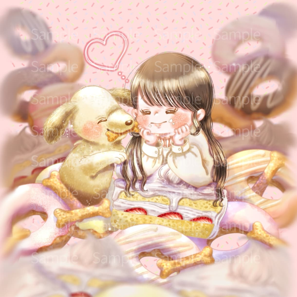 ほわっとかわいい癒し系イラストお描きします 美大卒イラストレーターがあなたのSNSにほっこり癒しをお届け イメージ6