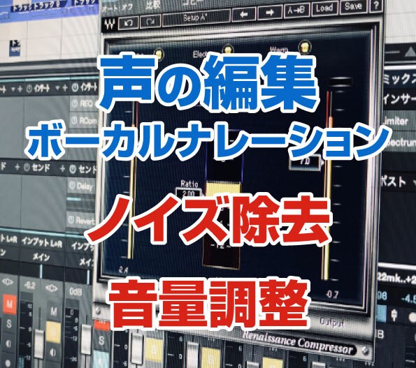 声の編集・ノイズ除去音量音圧調整いたします ボーカルやナレーションのノイズ除去・音量音程調整 イメージ1