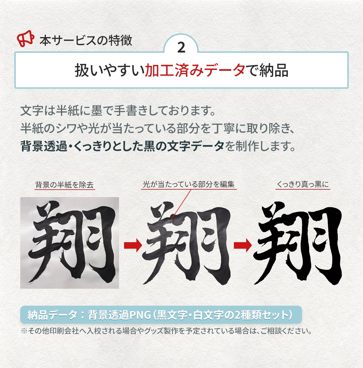 バナーやSNSに！背景透過の筆文字お届けします 〜習字歴11年のWEBデザイナーが仕上げる商用OK筆文字〜 イメージ5