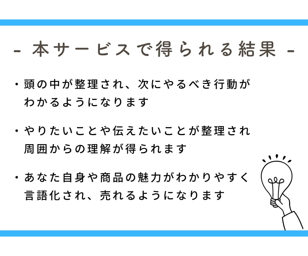 あなたのビジネスを一歩先へ！思考整理サポートします ごちゃついた頭をクリアに！コーチングで課題解決＆悩み解消 イメージ4