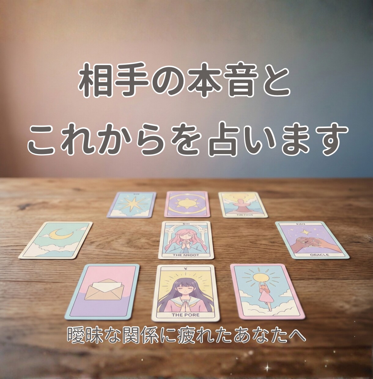 相手の本音とこれからをタロットで占います 優しく寄り添い、現実もはっきり伝えます イメージ1