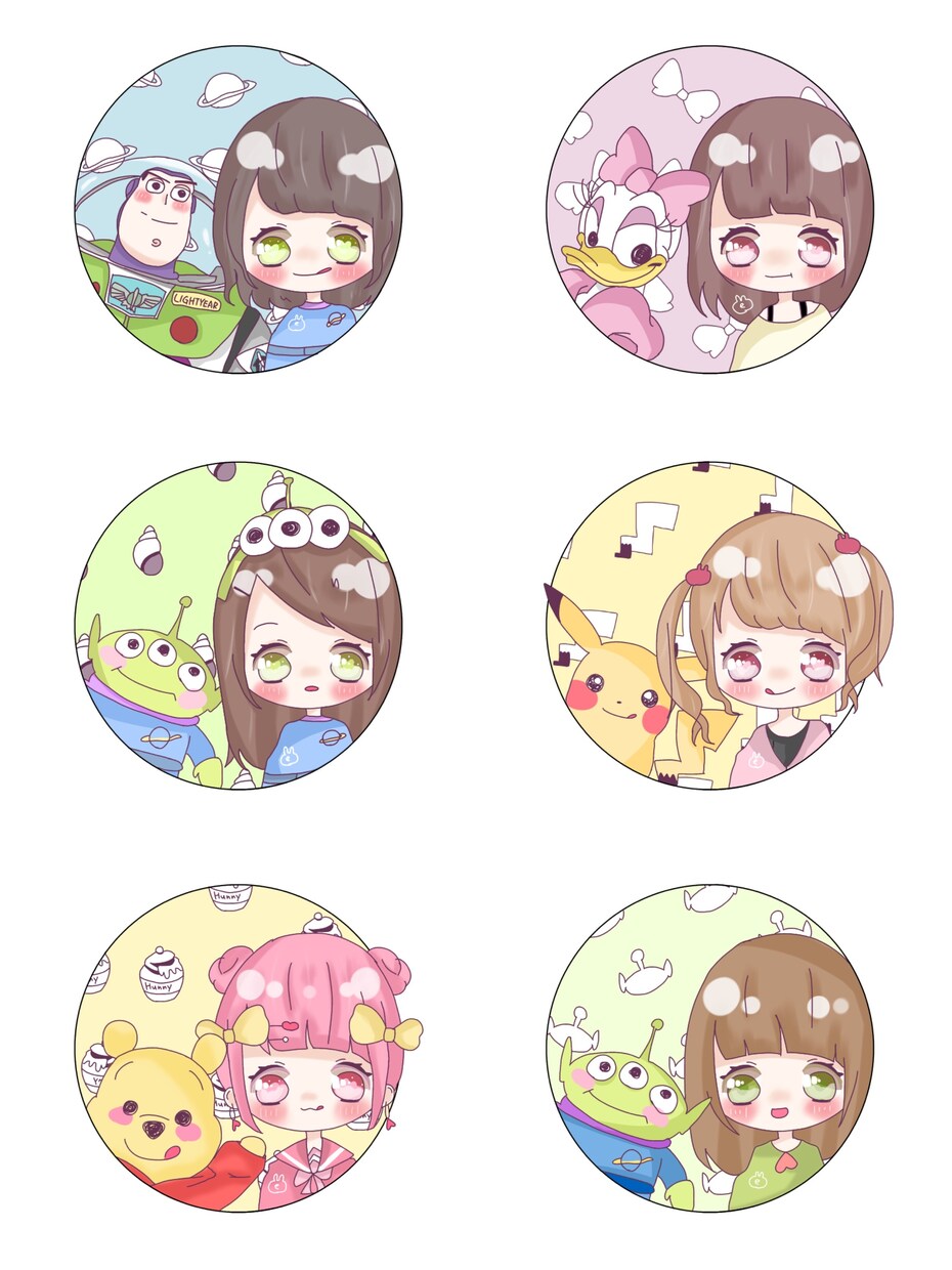 好きなキャラクターとコラボ絵描きます SNSのアイコンにしたい！という方にオススメ！ イメージ2