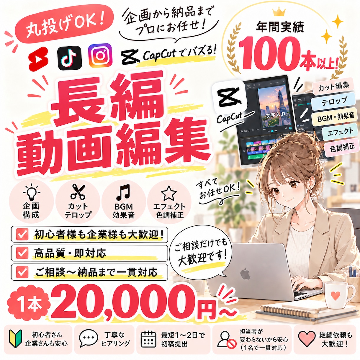 youtube動画編集承ります 迅速・丁寧・丸投げOK・見積もりだけでも是非！ イメージ1