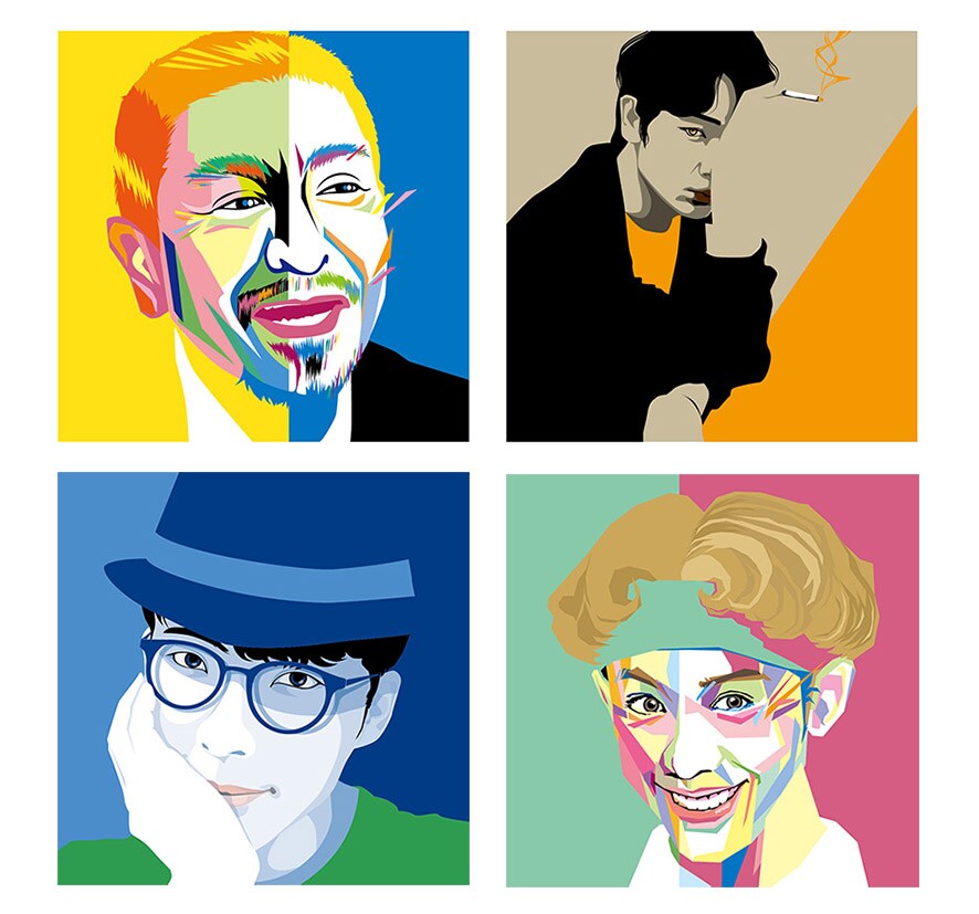 ポップでアートなデザイン似顔絵制作いたします プロフィール画像・SNSアイコンに最適。プレゼントにも! イメージ5