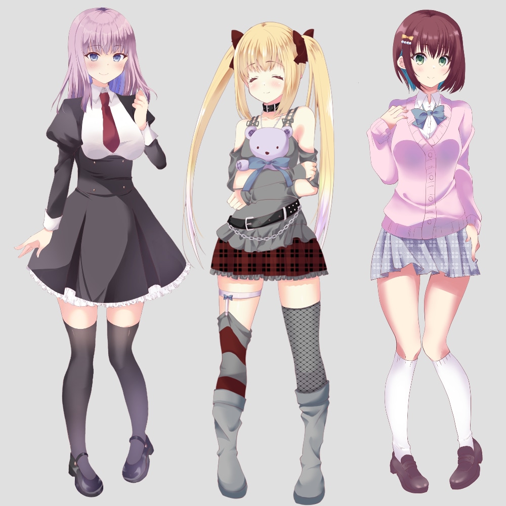 ご希望の立ち絵をお描きします 可愛い女の子からかっこいい男性までお任せください！ イメージ3